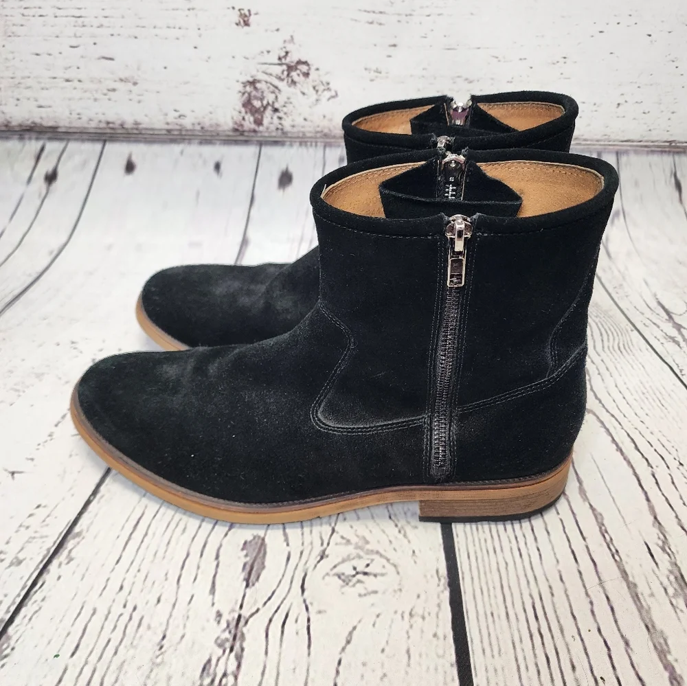 New‎ Republic Mark Mcnairy Black Suede Leather Booties Size 11